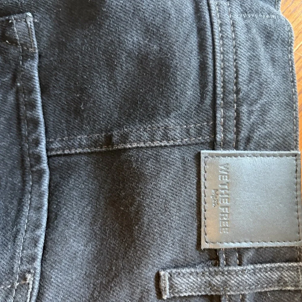 We The Free By Free People Ultra Wide‎ Leg Button Fly Black Denim Jeans Size 26